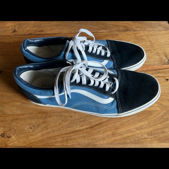Vans Old Skool lace up low top navy shoes - Picture 6 of 7